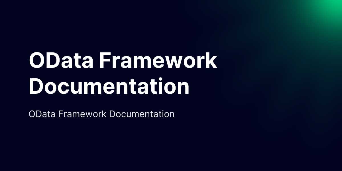OData Framework Documentation - OData FW Documentation