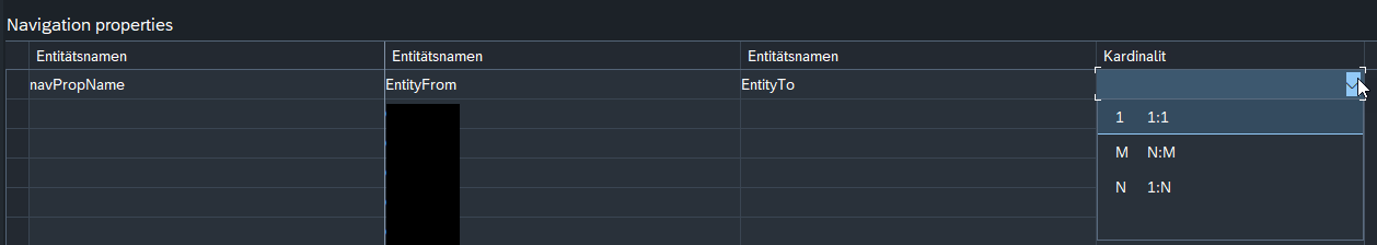 navigation property customizing